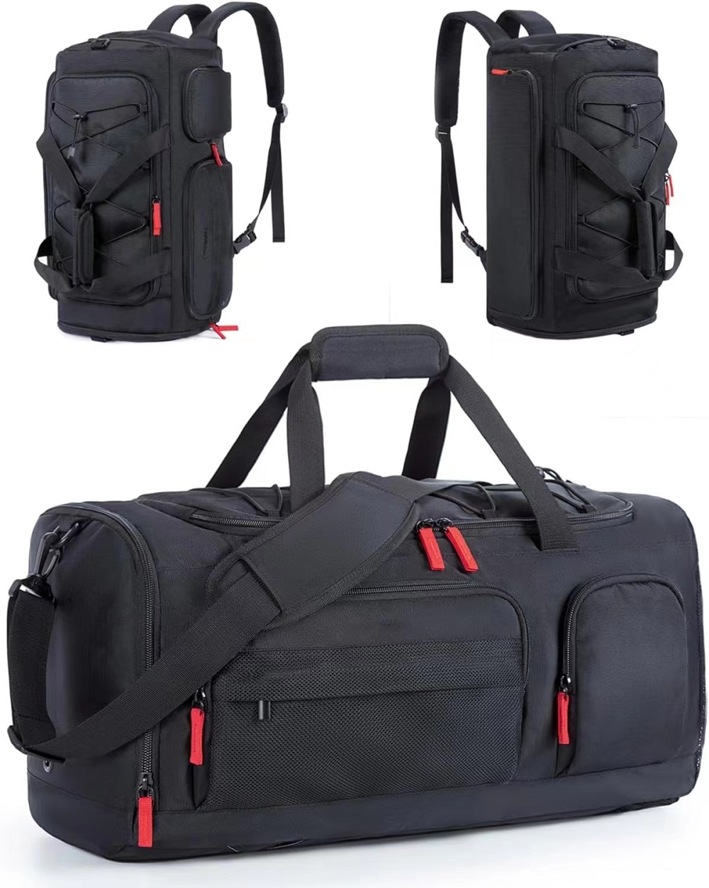 Discover the perfect 3 in 1 expandable luggage bag - your ultimate plane carry-on Bag! Our gym backpack for men offers three-in-one versatility: