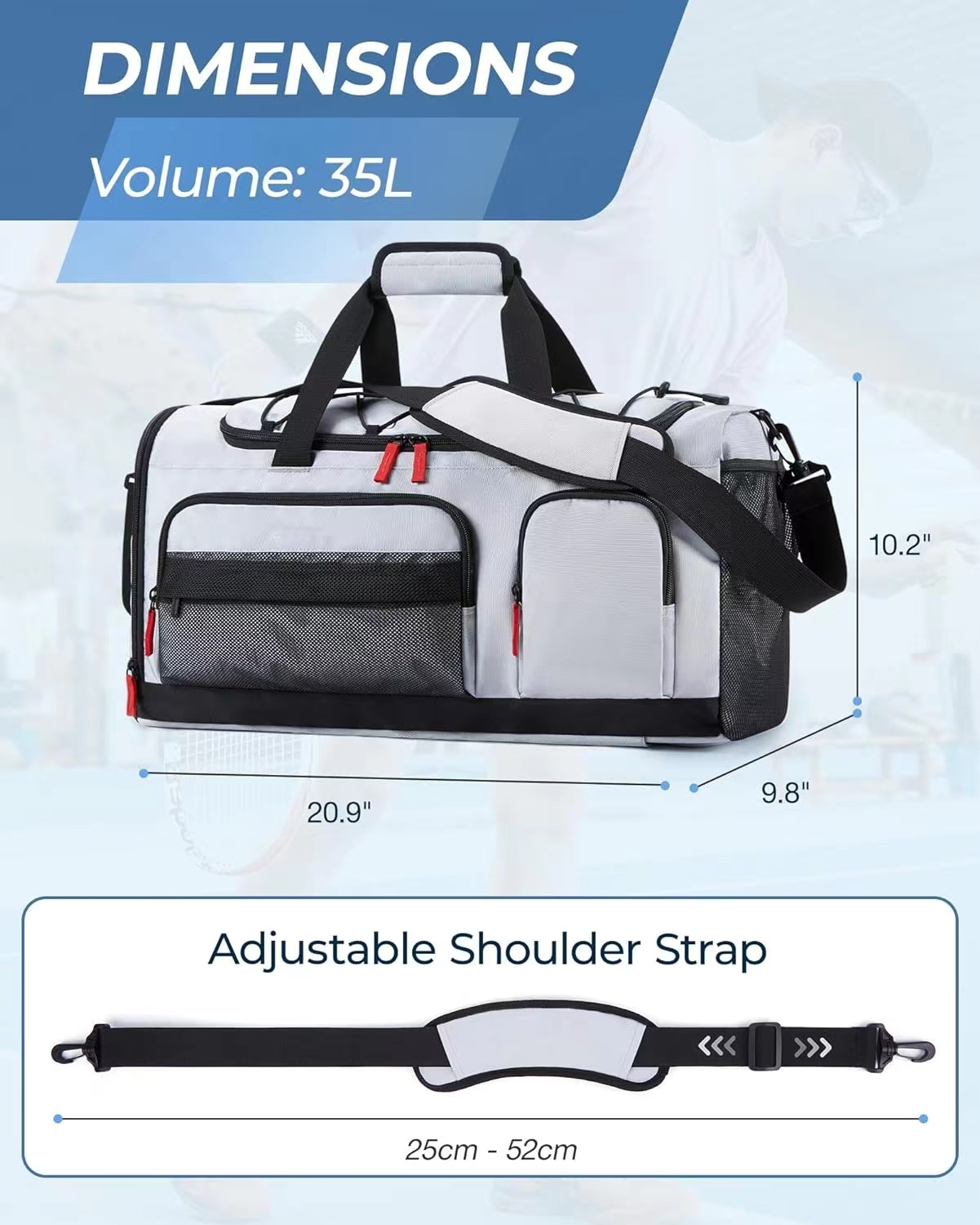 Discover the perfect 3 in 1 expandable luggage bag - your ultimate plane carry-on Bag! Our gym backpack for men offers three-in-one versatility: