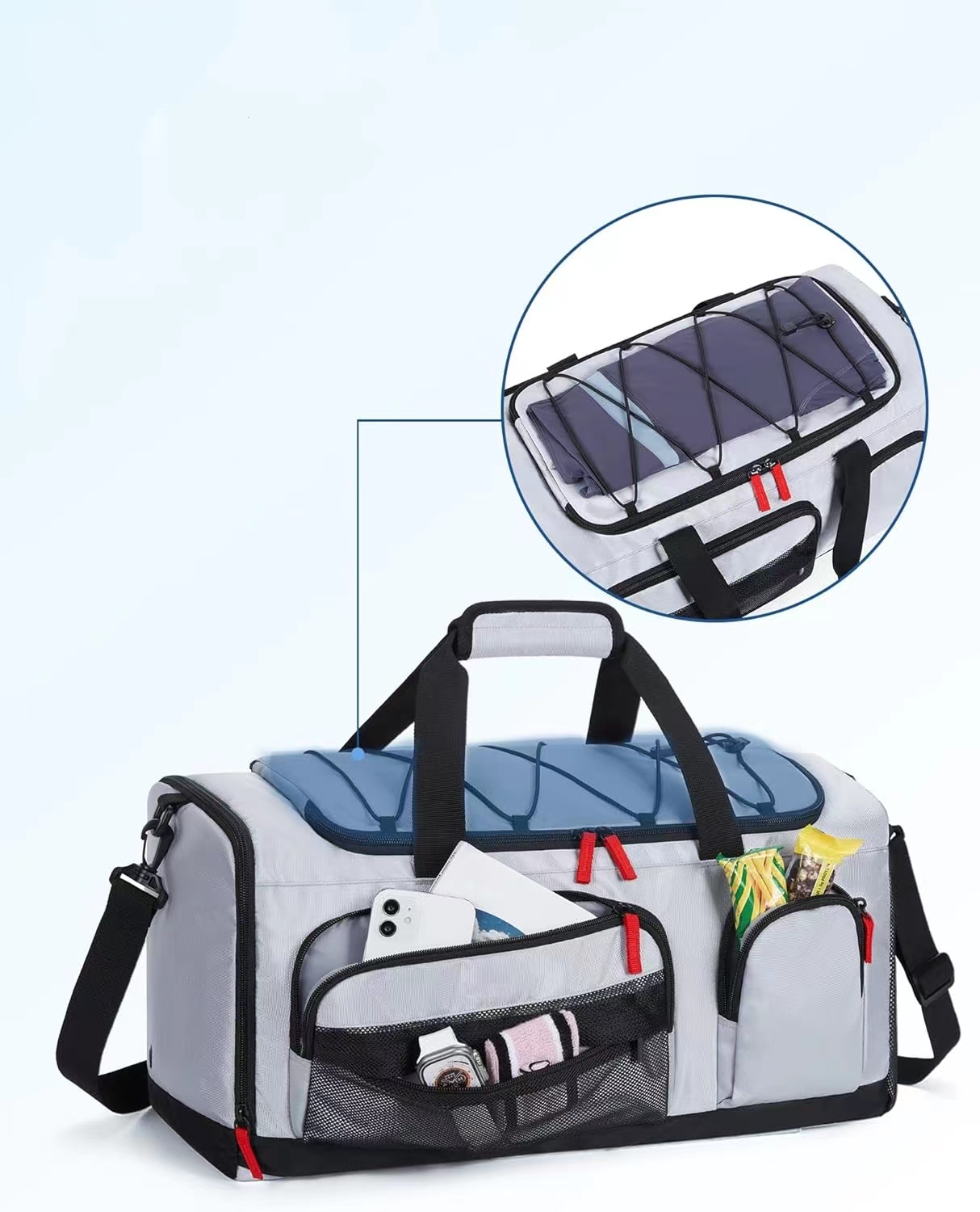 Discover the perfect 3 in 1 expandable luggage bag - your ultimate plane carry-on Bag! Our gym backpack for men offers three-in-one versatility: