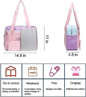 Explore our stylish college bags for girls with charming hearts.
