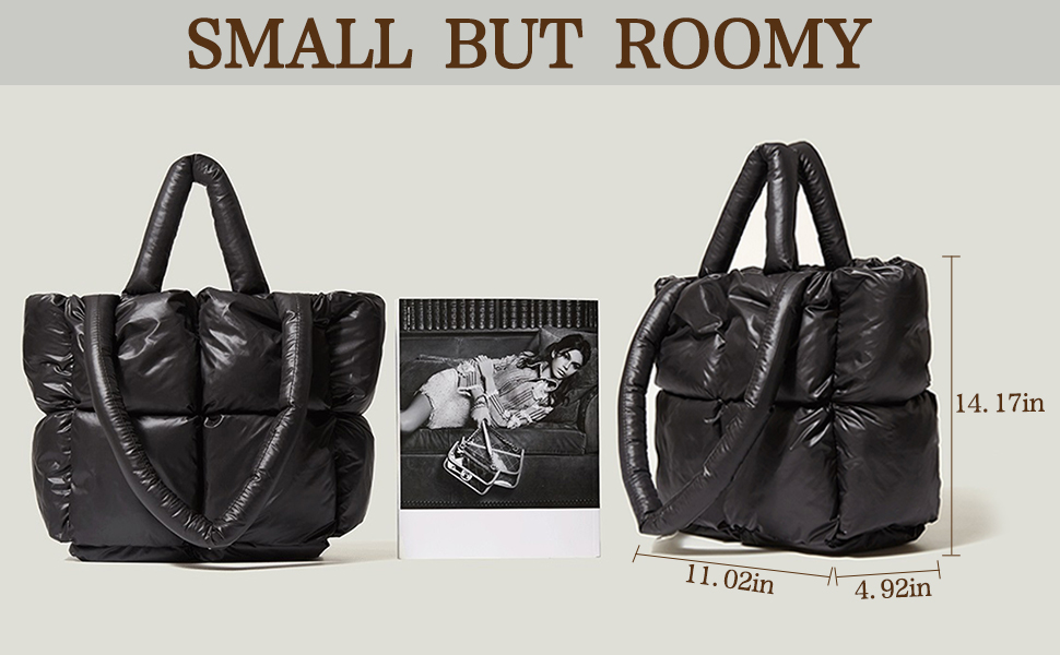 This womens puffer tote bag is ideal for shopping, dating, working, or traveling.