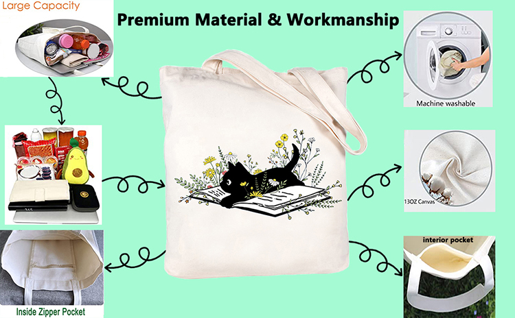 Explore the unique design features of cotton canvas tote bags, their versatile uses, and how XINHUI offers customizable options.