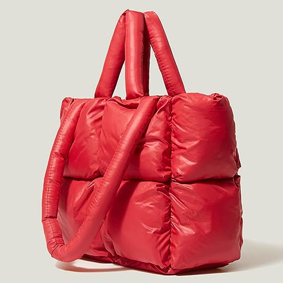 This womens puffer tote bag is ideal for shopping, dating, working, or traveling.