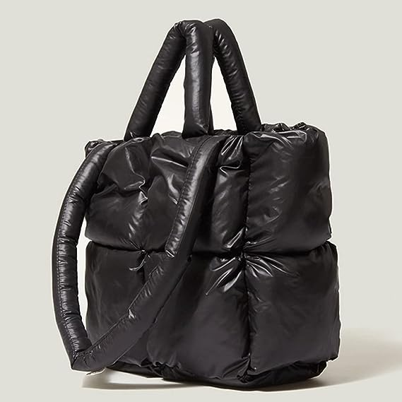 This womens puffer tote bag is ideal for shopping, dating, working, or traveling.