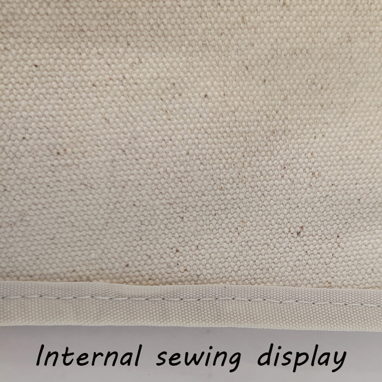 Women large canvas tote bag with leather handle