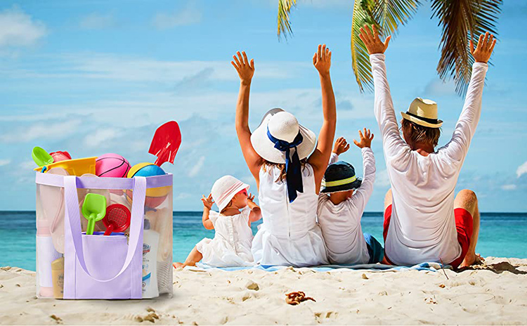 Explore the unique design features of large mesh beach bag, their versatile uses, and how XINHUI offers customizable options.
