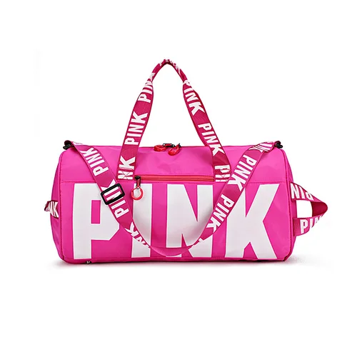 Custom logo folding overnight bag women weekend travel bag gym duffel bag with Shoe compartment