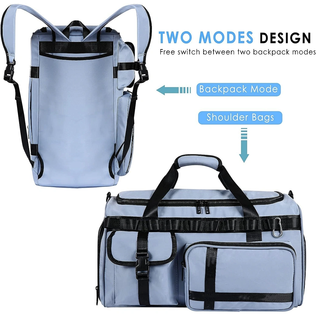 This 2 in 1 travel duffle backpack is made with high quality nylon waterproof materials,This size duffel bag also the airline approved.