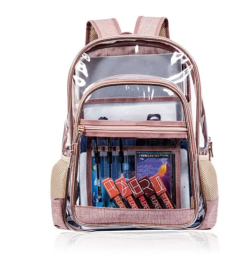 Custom Logo Clear Backpack Heavy Duty See Through Backpack