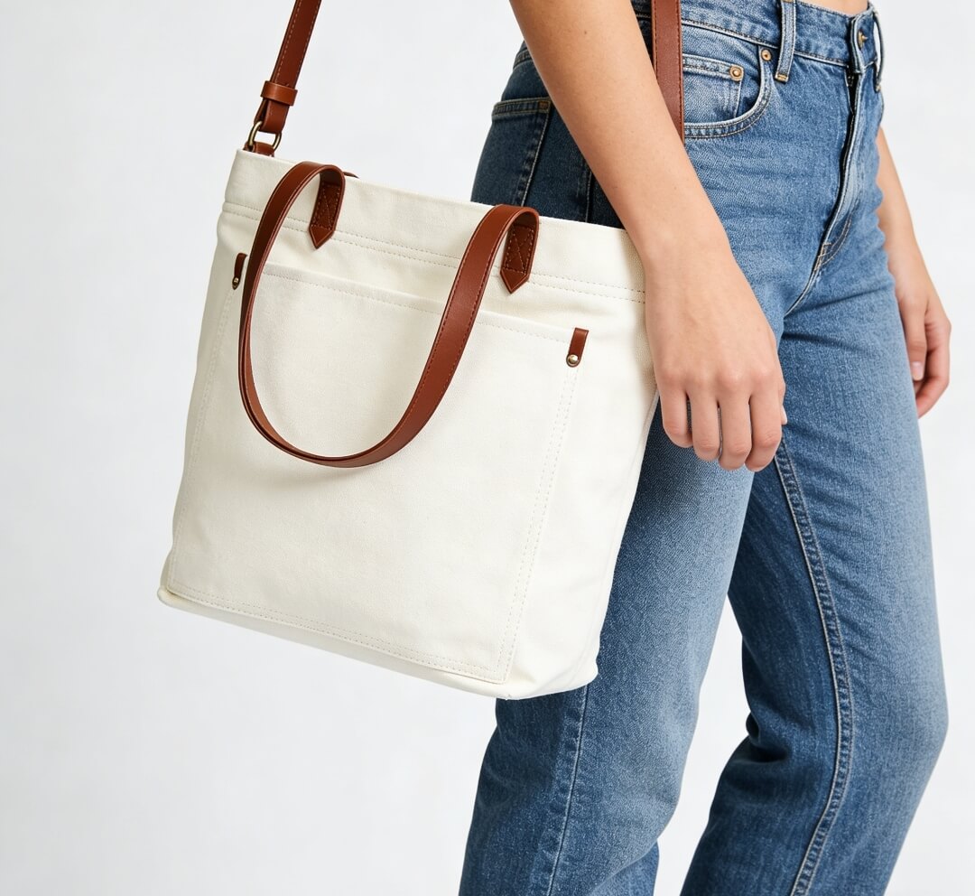 customized natural cotton canvas grocery tote bags
