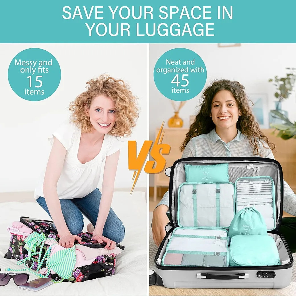 Explore the unique design features of 8 sets of travel bag set , their versatile uses, and how XINHUI offers customizable options.