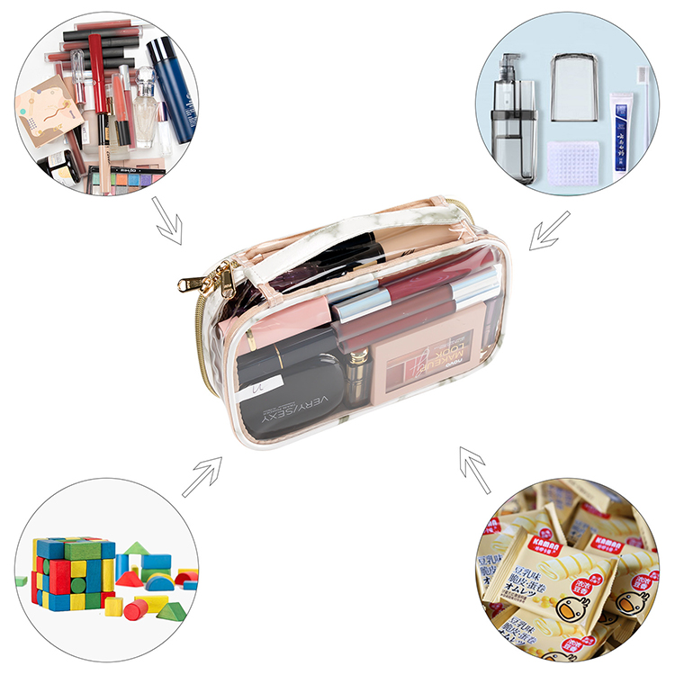 International approvedclear makeup bag and pouch transparent. Support OEM/ODM. 16 years experience professional R&D team. Samples are available.