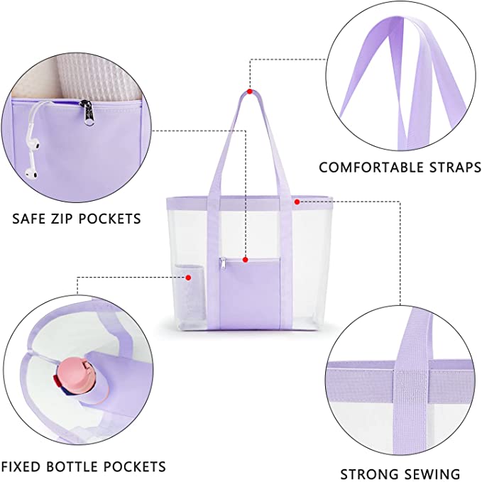 Explore the unique design features of large mesh beach bag, their versatile uses, and how XINHUI offers customizable options.