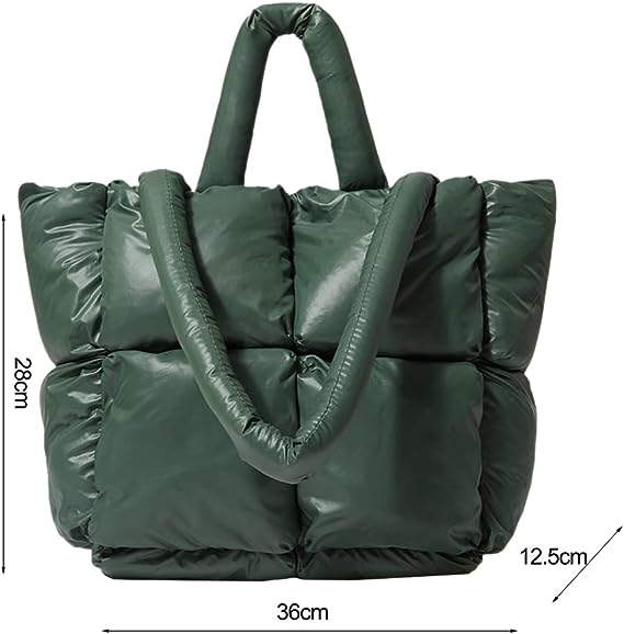 This womens puffer tote bag is ideal for shopping, dating, working, or traveling.