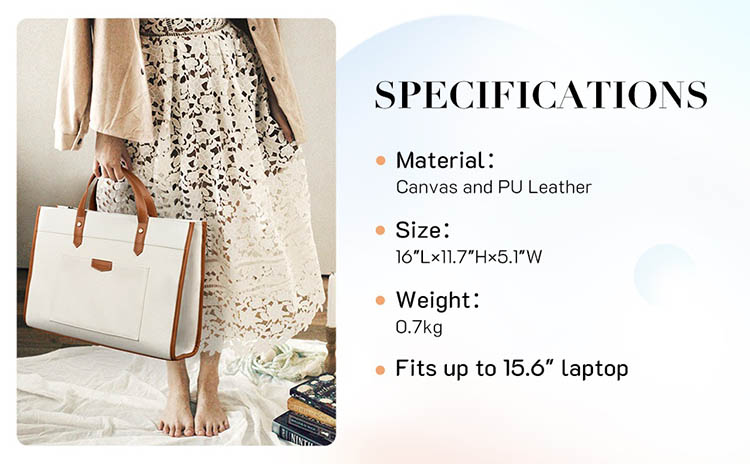 canvas tote for laptop