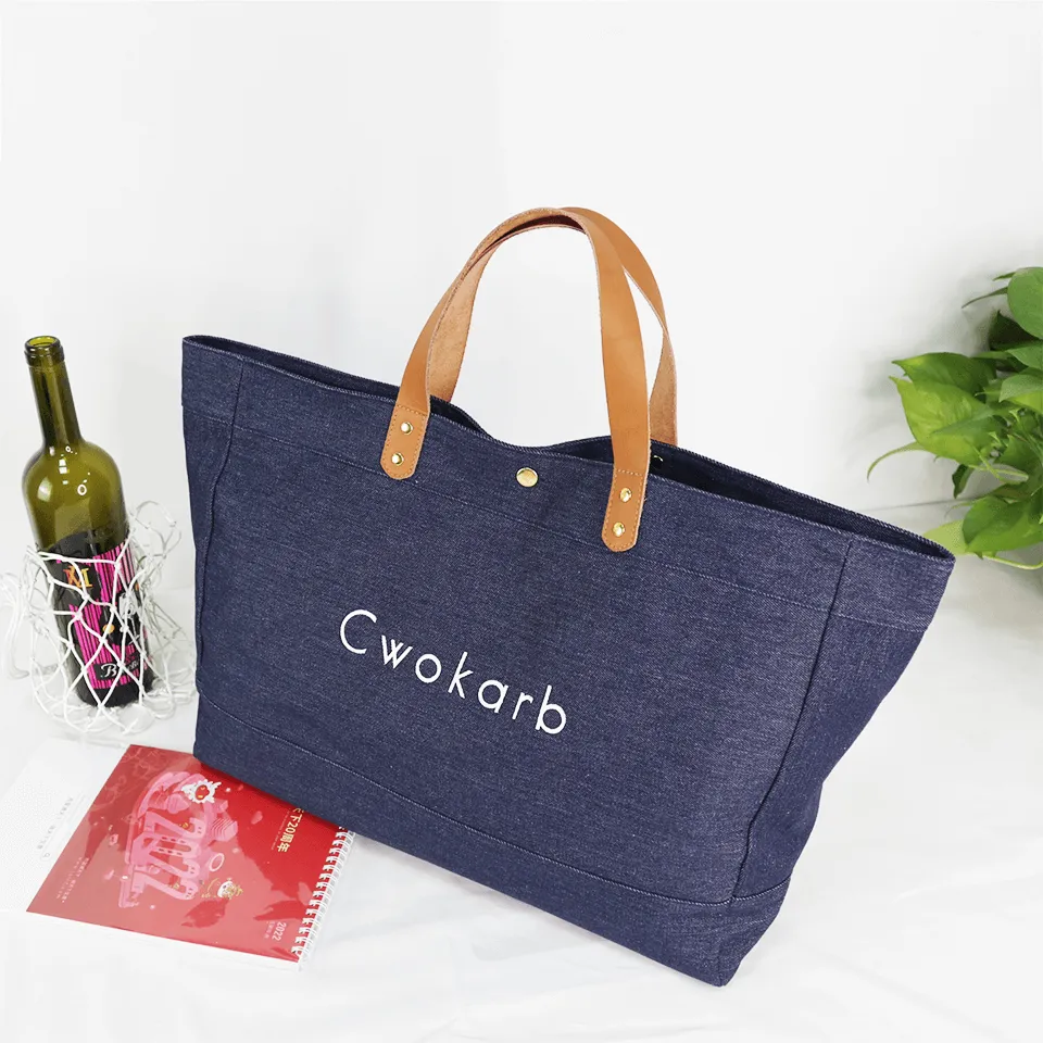 canvas tote bag with inside pockets 