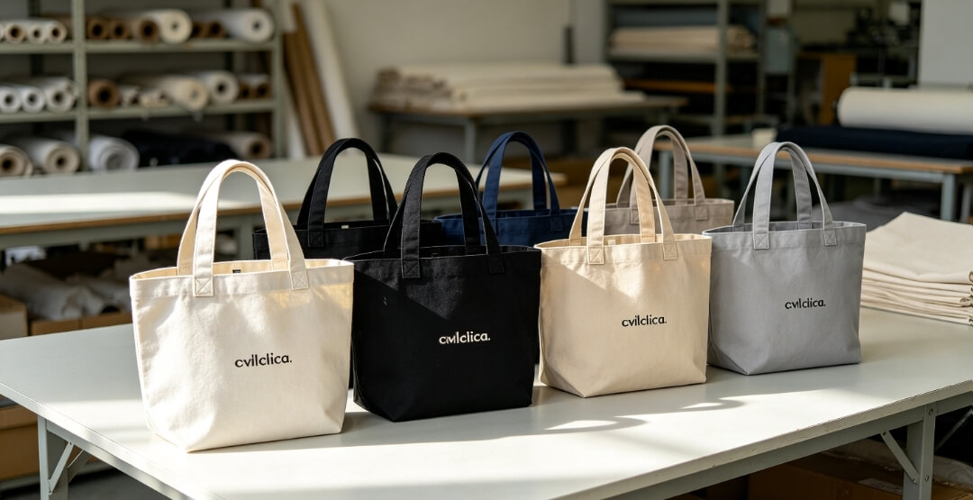 Custom printed canvas tote bags in bulk