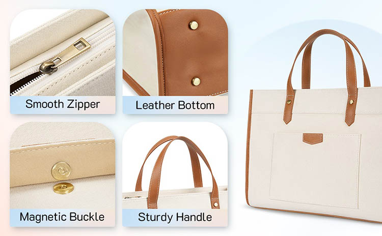 canvas tote for laptop