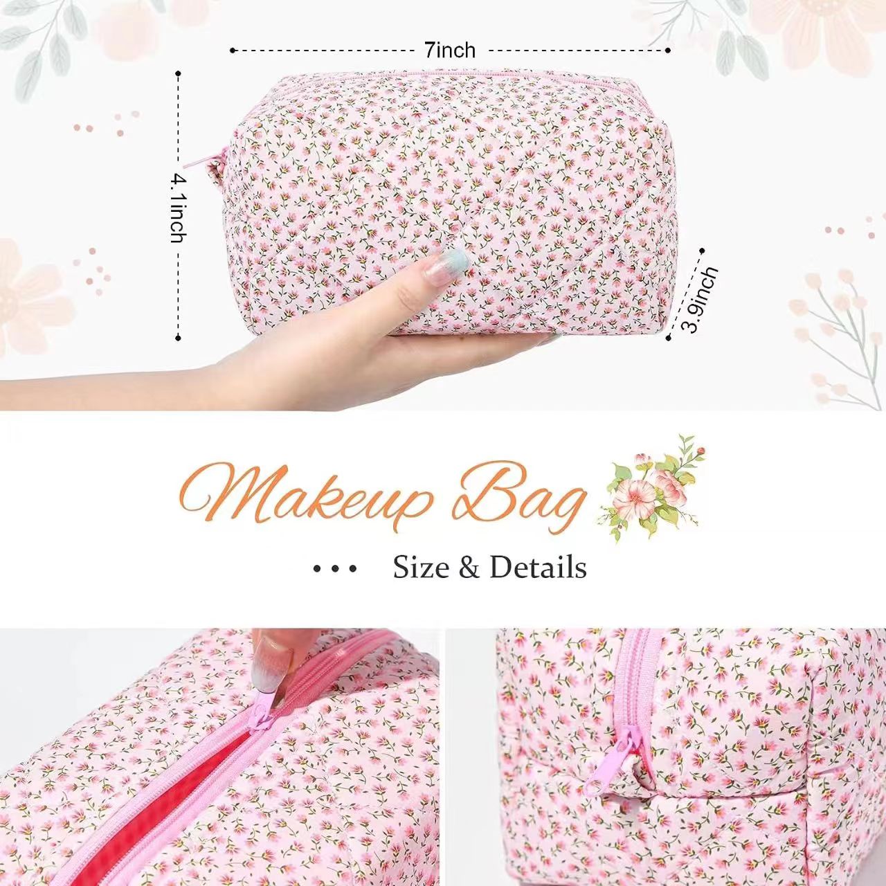 Explore the unique design features of floral cosmetic bag, their versatile uses, and how XINHUI offers customizable options.