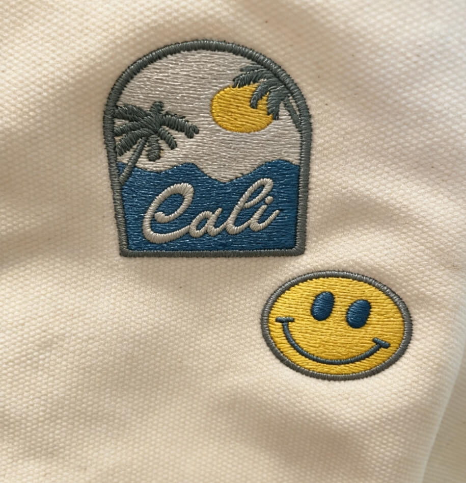embroidered canvas bag