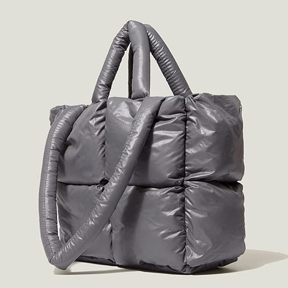 This womens puffer tote bag is ideal for shopping, dating, working, or traveling.