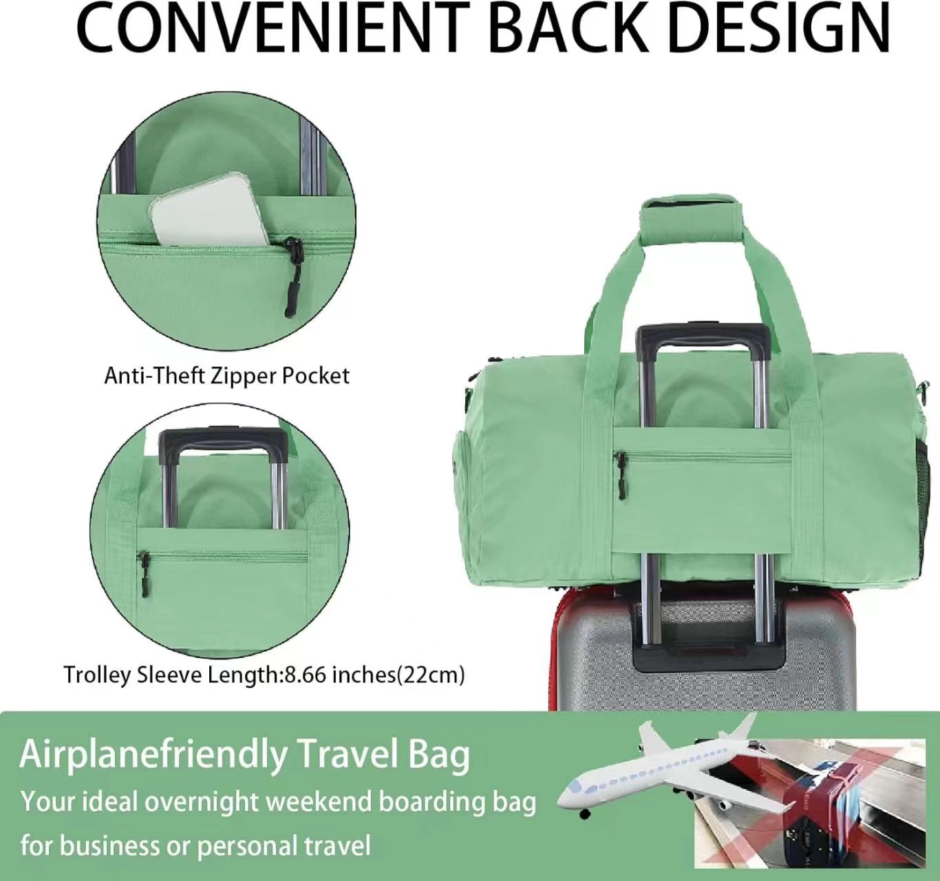Explore the unique design features of green gym bag, their versatile uses, and how XINHUI offers customizable options.