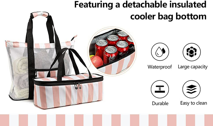 Looking for quality beach mesh tote bag? Contact us now. 16 Year experience. Support OEM/ODM. Samples are available.
