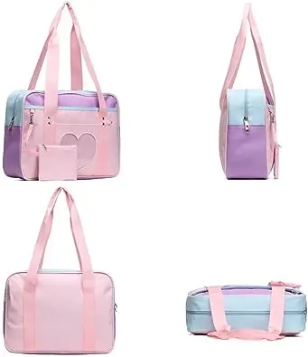 Explore our stylish college bags for girls with charming hearts.