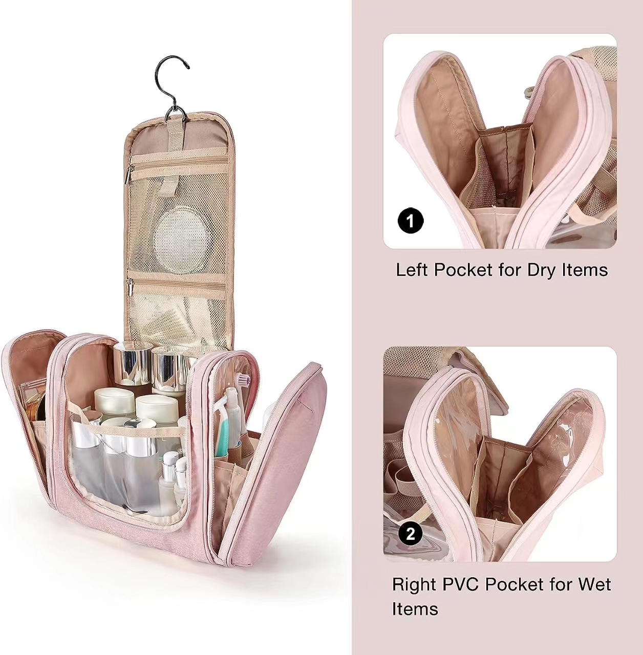 Explore the unique design features of hanging toiletry bag, their versatile uses, and how XINHUI offers customizable options.