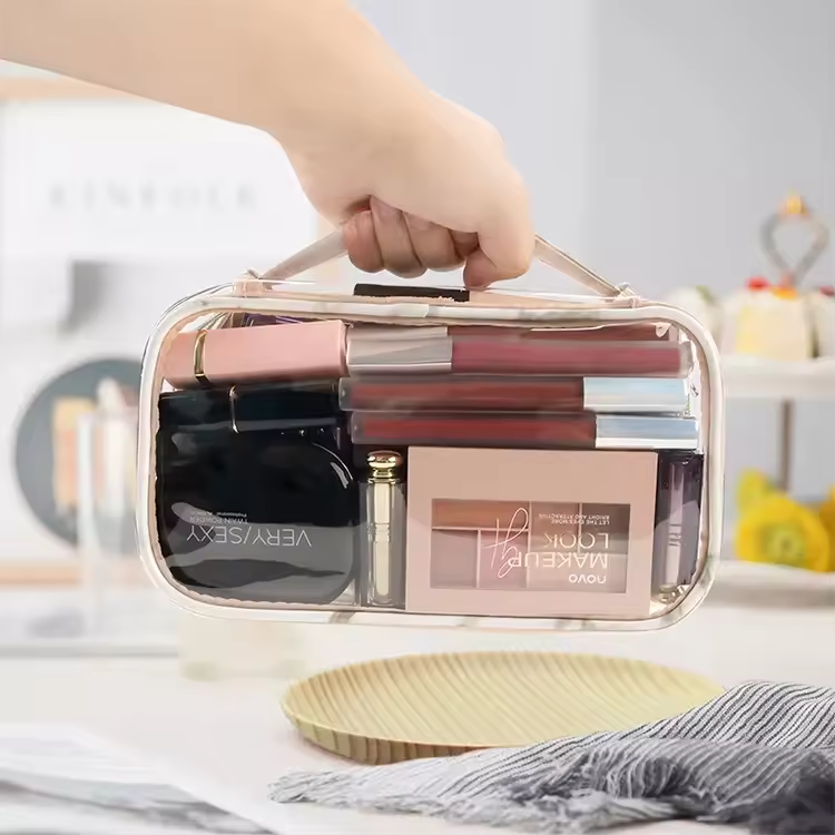 Make a statement with our designer cosmetic bags. 
