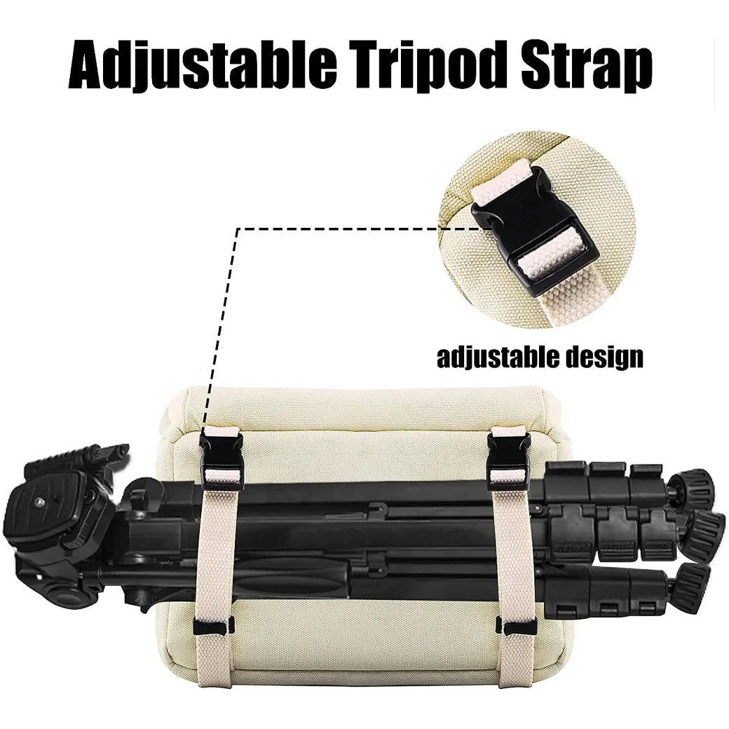 Compact camera bag is using as a daily messenger bag, with double metal zippers for quick camera access.
