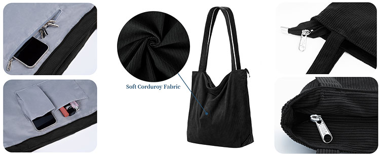 Explore the unique design features of women's corduroy tote bag, their versatile uses, and how XINHUI offers customizable options.