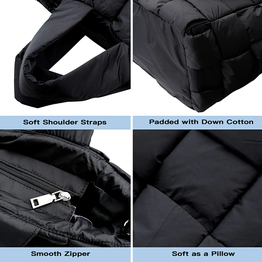 The quilted puffy bag combines elegance and comfort, offering a chic yet practical design for any occasion.