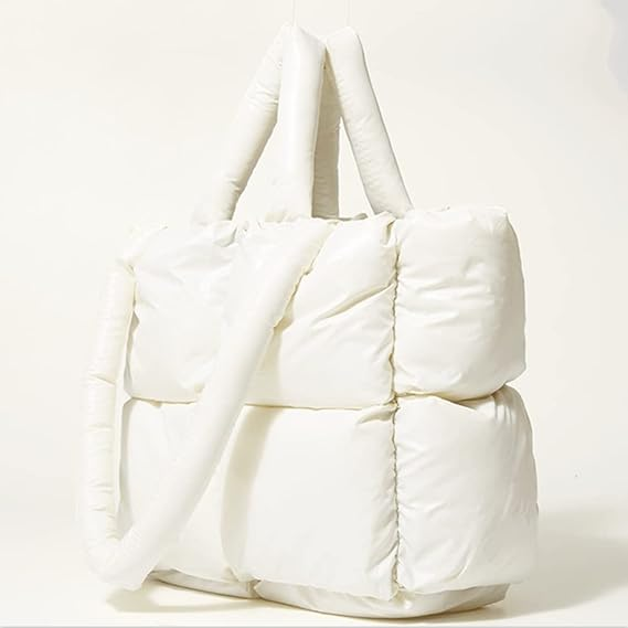 This womens puffer tote bag is ideal for shopping, dating, working, or traveling.