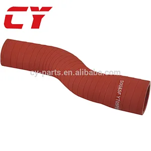 SK75-8 Excavator turbo air pipe intake red color