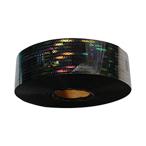 Custom LOGO sticker hot stamping security holographic tape label printing