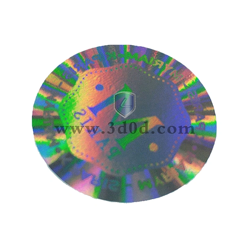 High quality holographic strip label, print hologram on paper, hot stamping foil