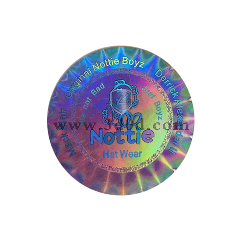 High quality holographic strip label, print hologram on paper, hot stamping foil