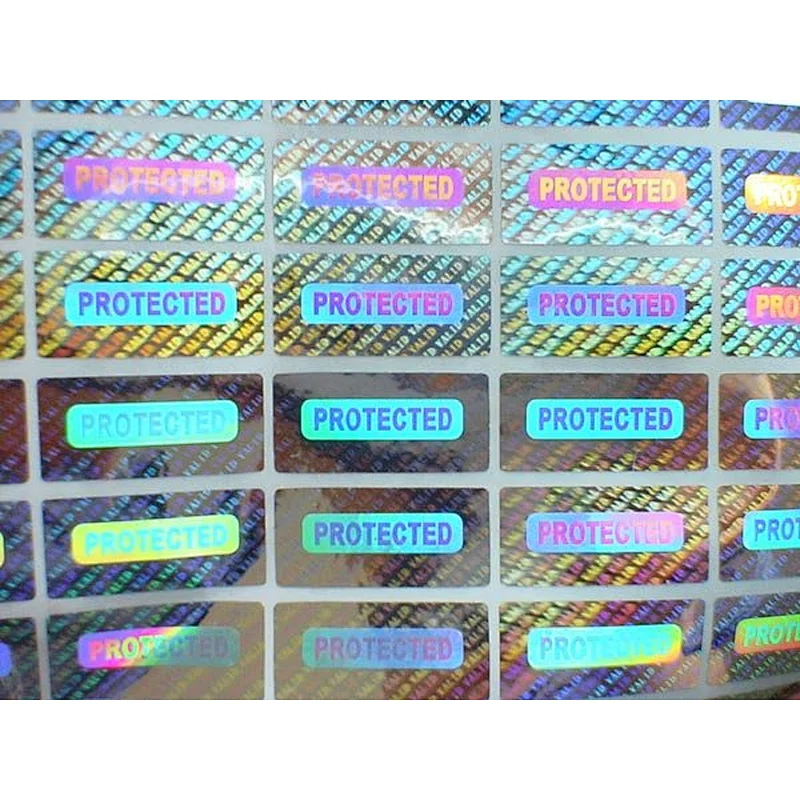 Custom printing hologram security sticker brand mark trademarks mobile phone warranty label