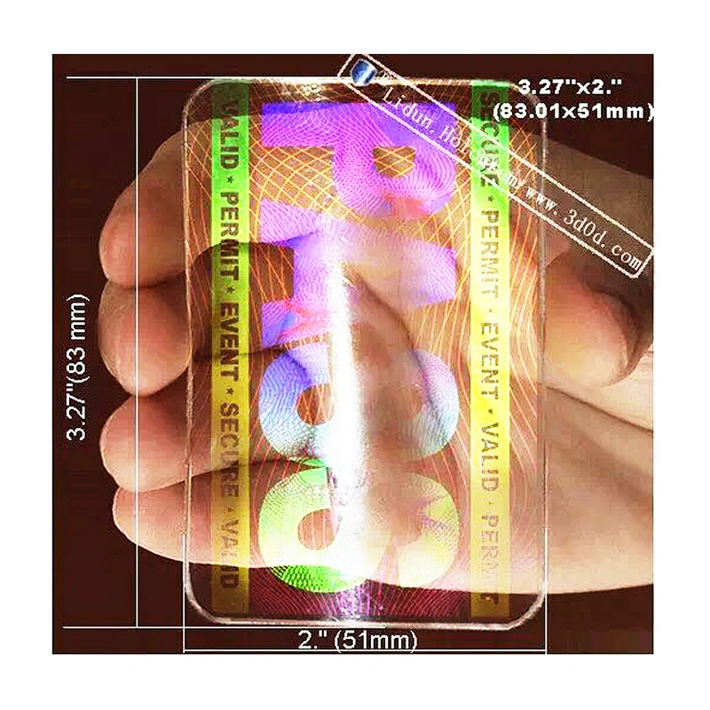 Plastic pvc card with custom card hologram overlay/custom card hologram overlay