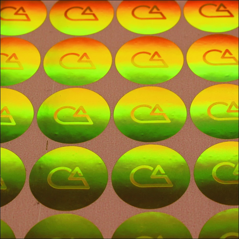 Customized Logo Design Hologram Sticker with Different Sizes