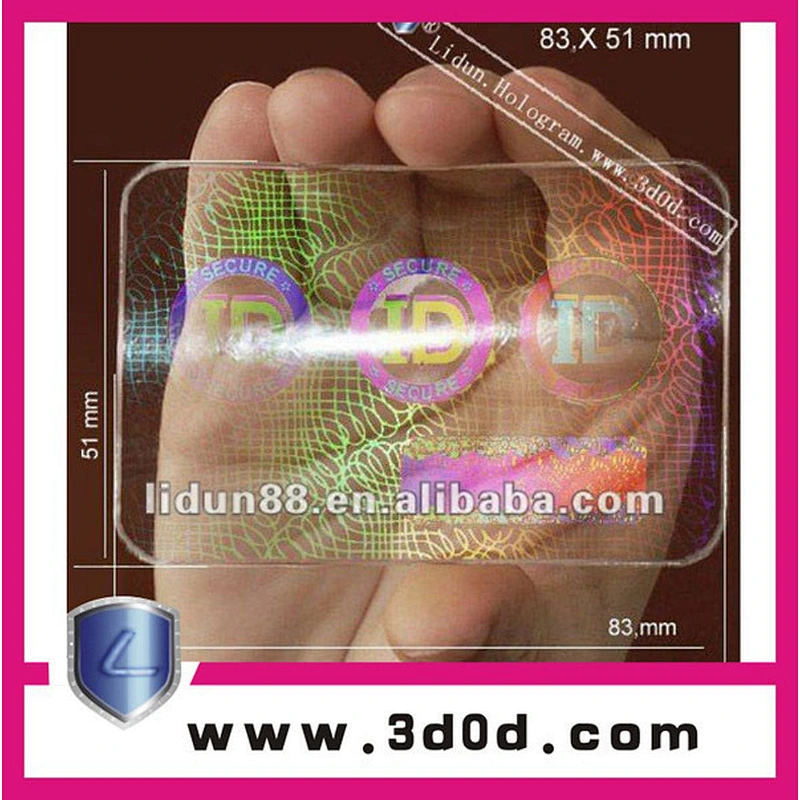High quality hologram overlay printer card