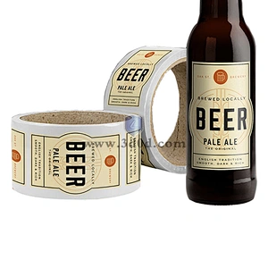 China quality manufacture custom printing wine glass bottle label roll hot sale