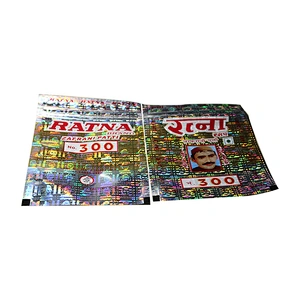 Transparent bottom shiny nylon holographic aluminum foil plastic holographic bag