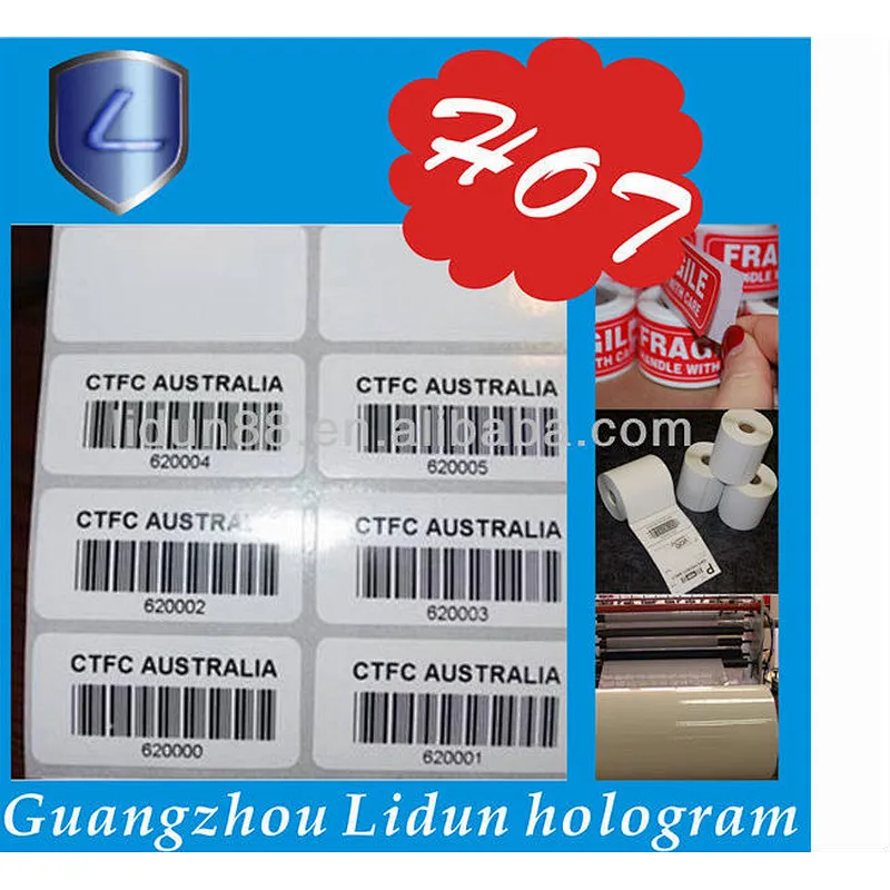 factory supply 3d QR code hologram adhesive sticker,bar code hologram adhesive sticker