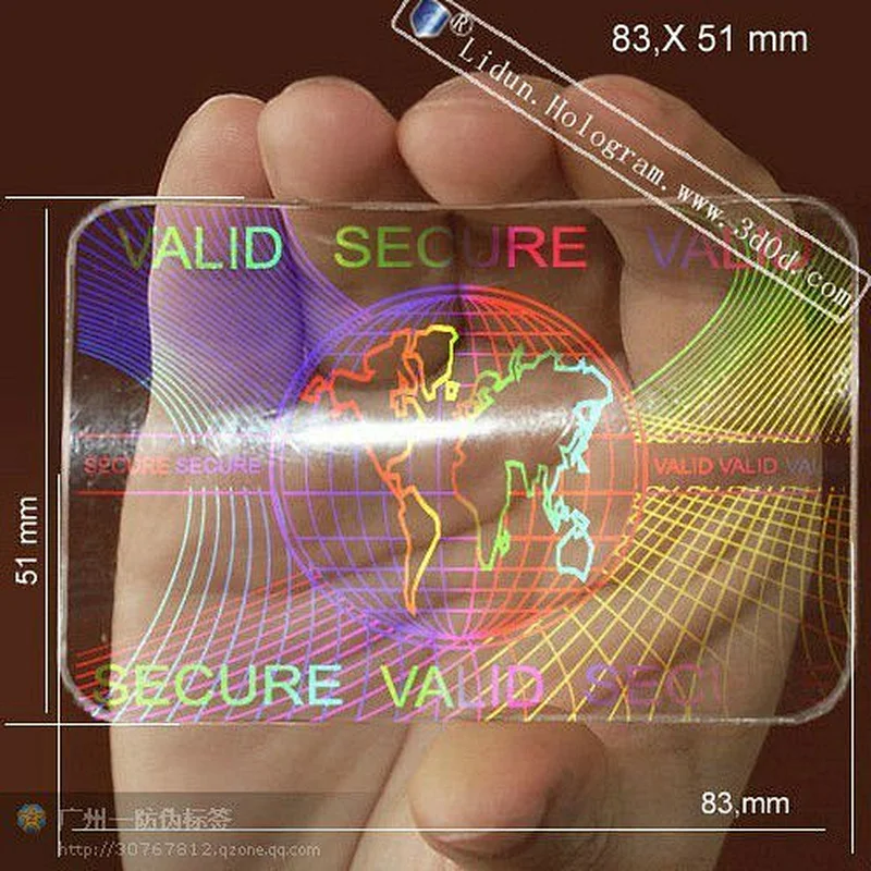3d Security ID card/ hologram card/