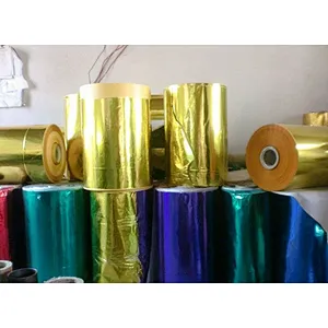 Hot stamping foil in gold for paper plastic textile used