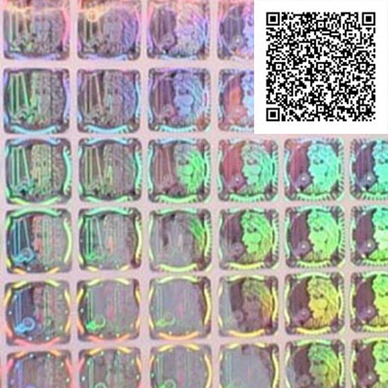 Custom printing hologram security sticker brand mark trademarks mobile phone warranty label