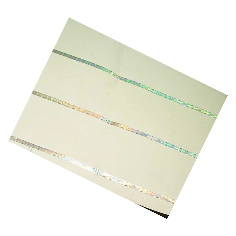 Security Paper with Window Thread and Watermark for documents