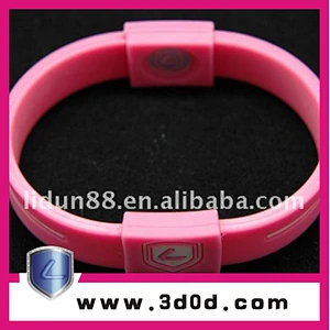 custom silicon bracelets silicone usb bracelet silicone rubber bracelets with frequency